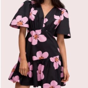 Kate Spade Grand Flora Woman Dress Black Pink